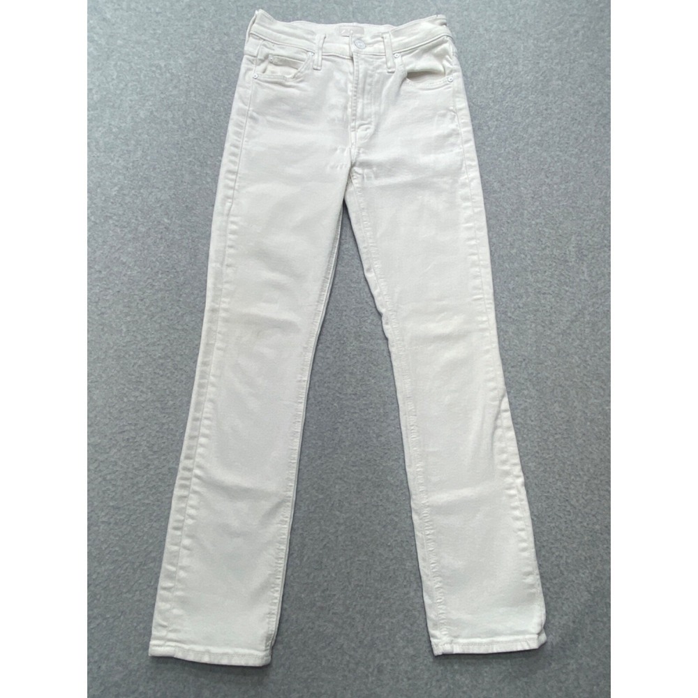 Mother The Mid Rise Dazzler Ankle Jeans White 24x25 Made in USA
